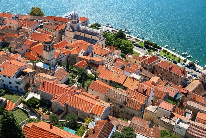 Sibenik aerial view